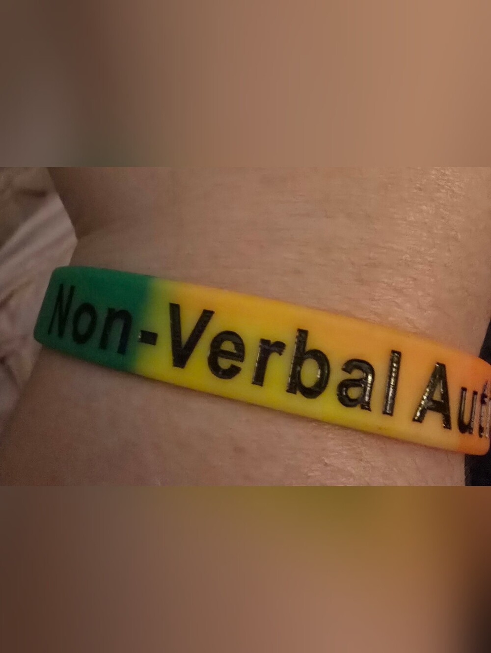 'Non-Verbal Autistic' Silicone I.D. Bracelet